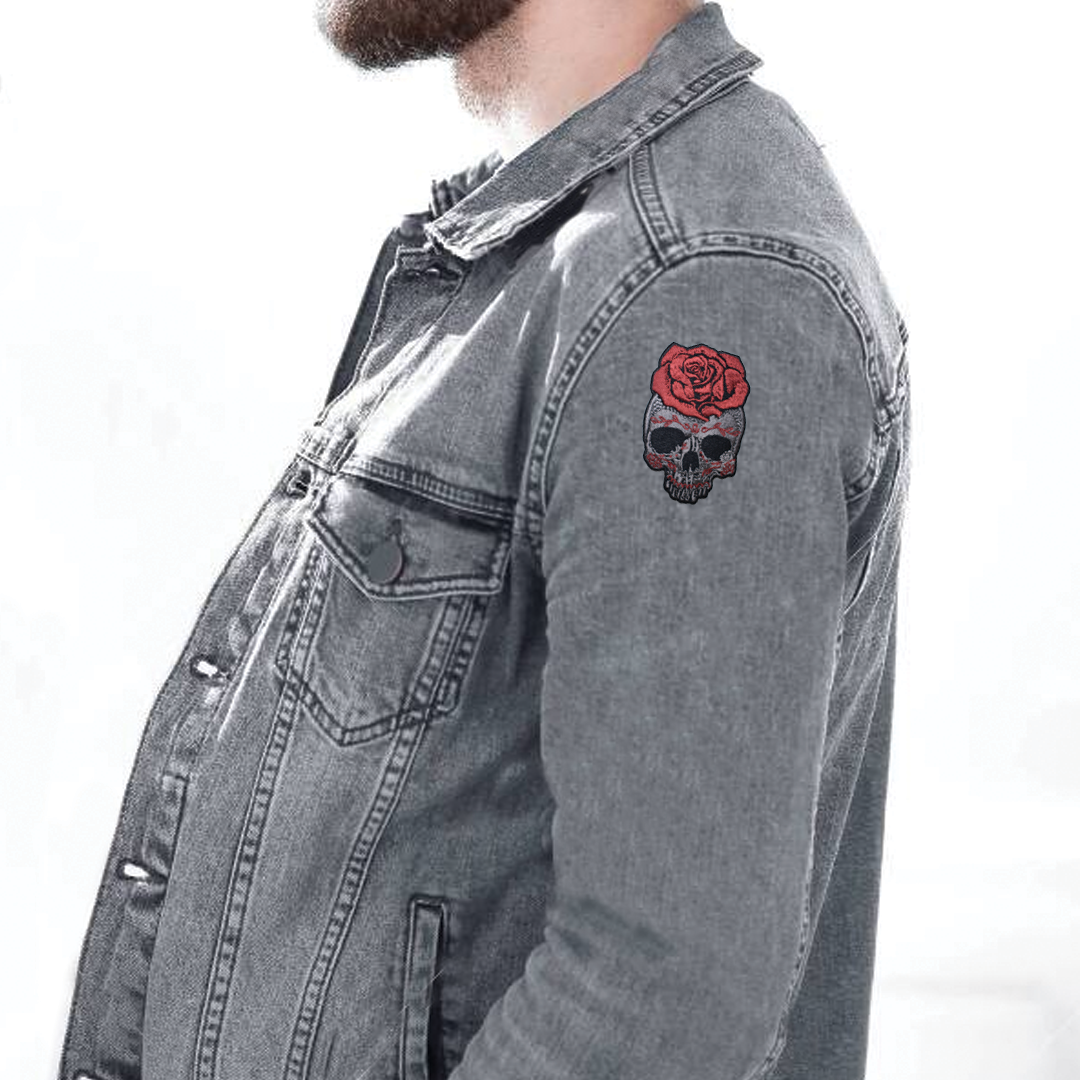 Rose Skull Car Patch