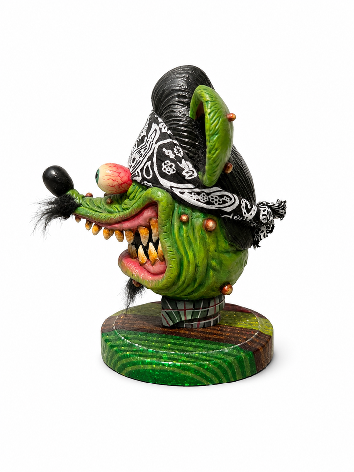Rat Fink Figurine Kustom Kulture Hot Rod Garage Collectible