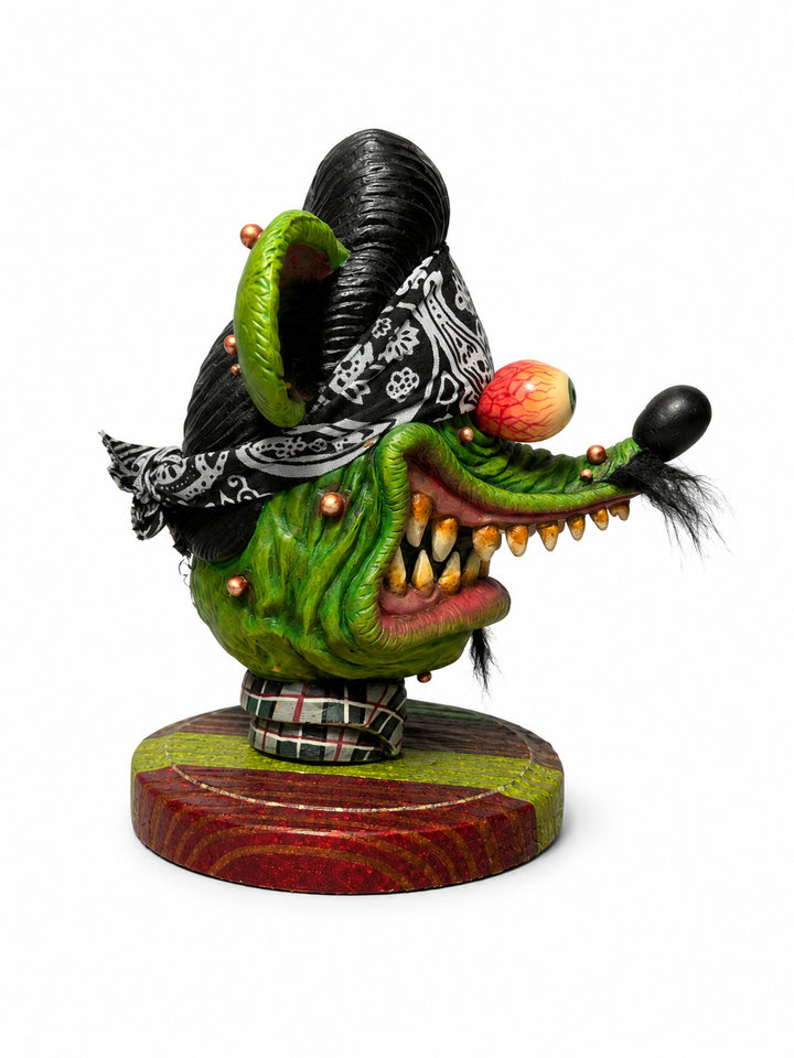 Rat Fink Figurine Kustom Kulture Hot Rod Garage Collectible