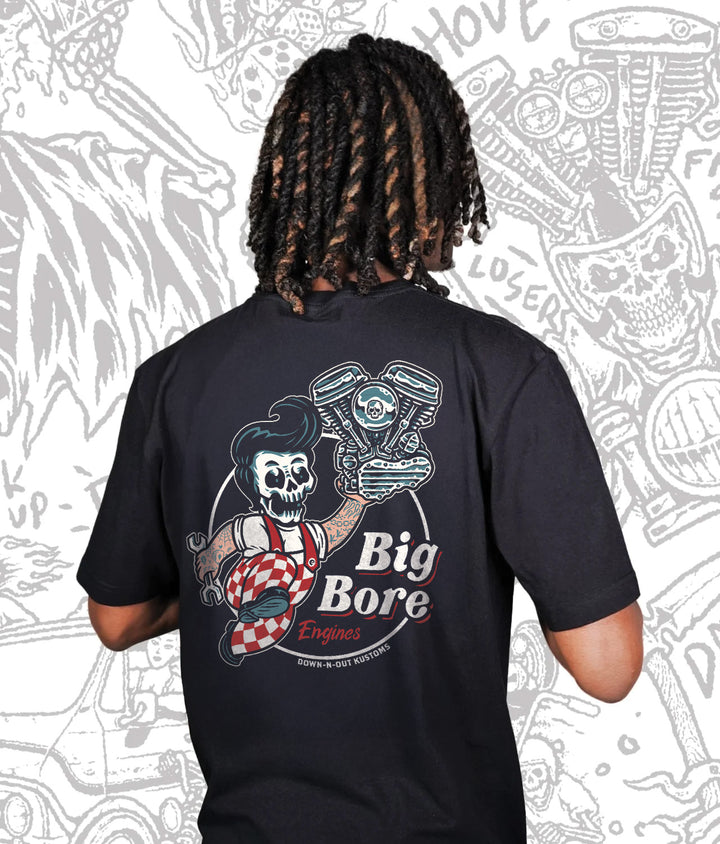 Big Bore Skull Guy Black Tee