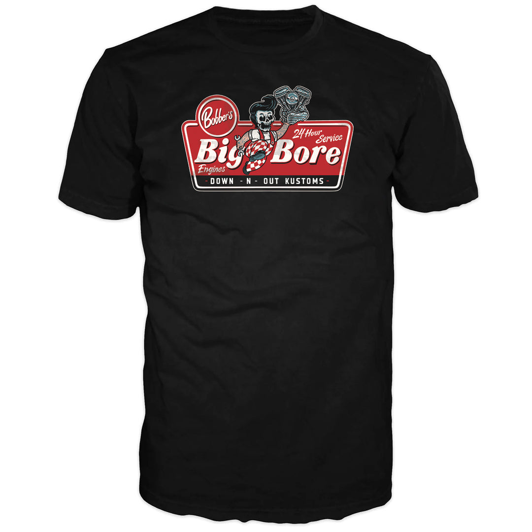 Big Bore Skull Guy Black Tee