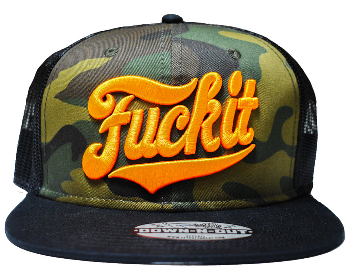 Fuck It Flat Bill Snap Back Hat