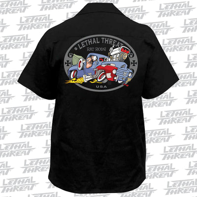 Rat Rod Embroidered Work Shirt / Shop Shirt