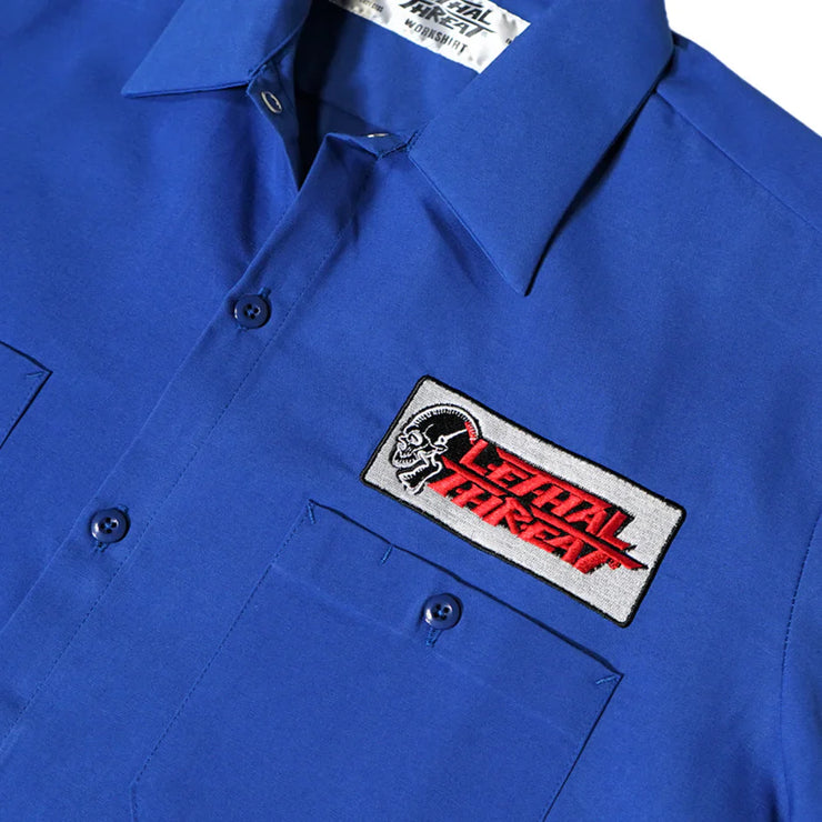 Blue Collar Hustle Printed Work Shirt / Shop Shirt