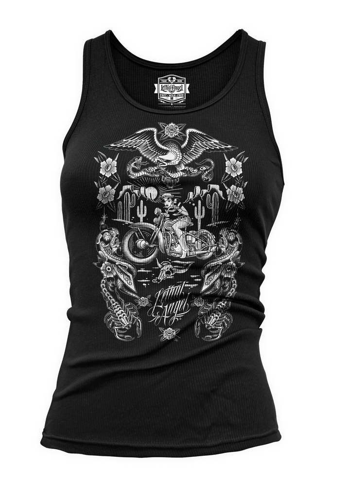 Biker Tattoo Girl Tank Top | Lethal Angel®