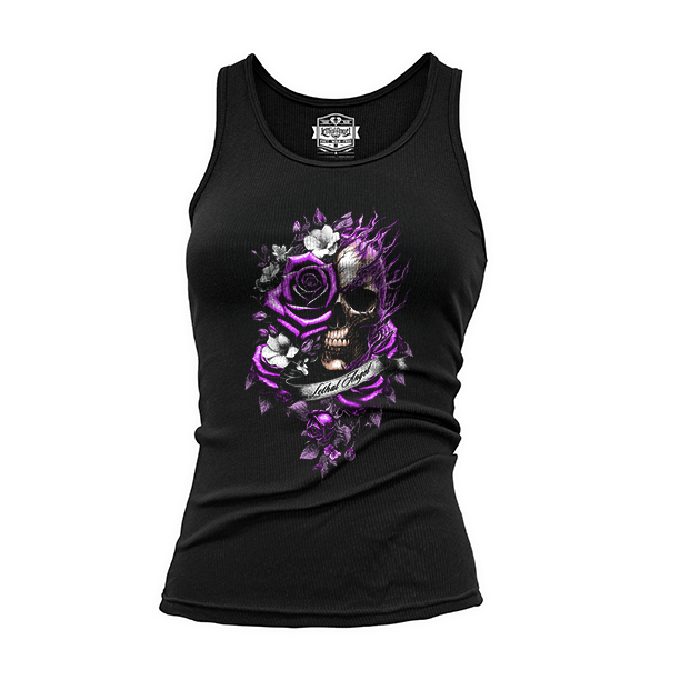 Pink Rose Skull Tank Top | Lethal Angel®