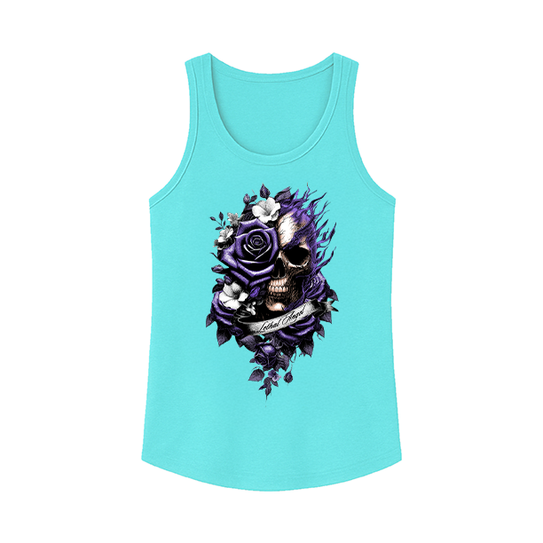 Purple Rose Skull Tank Top | Lethal Angel®