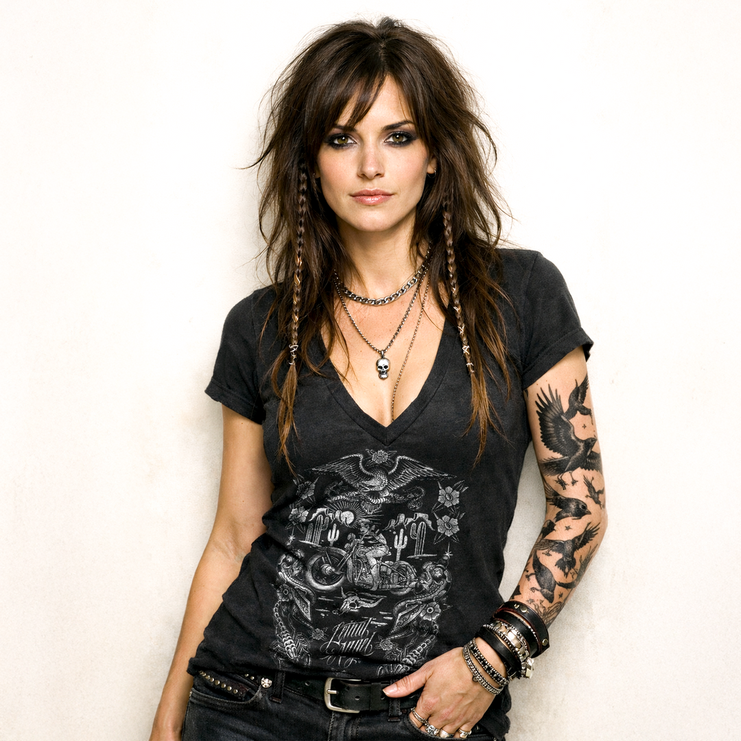 Biker Tattoo Girl V-Neck | Lethal Angel®