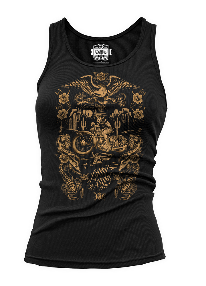 Biker Tattoo Girl Tank Top | Lethal Angel®