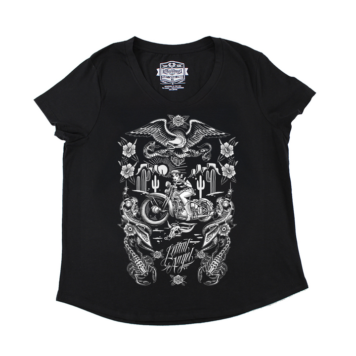 Biker Tattoo Girl V-Neck | Lethal Angel®