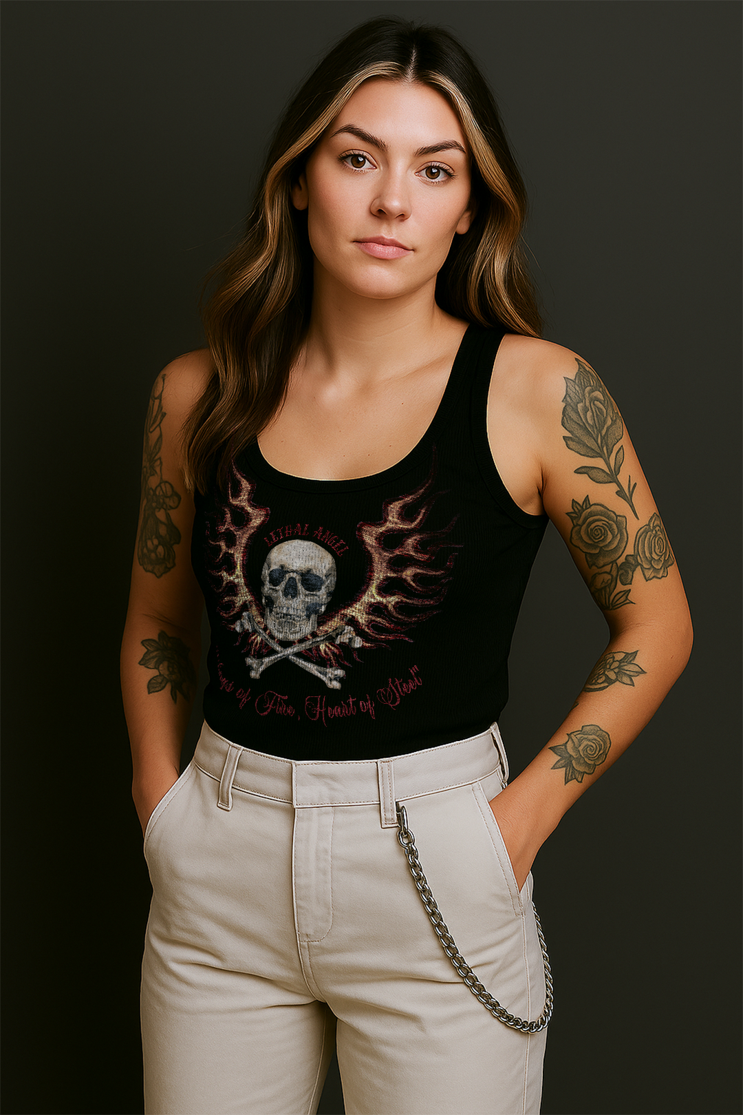 Wings of Fire Heart of Steel Tank Top | Lethal Angel®