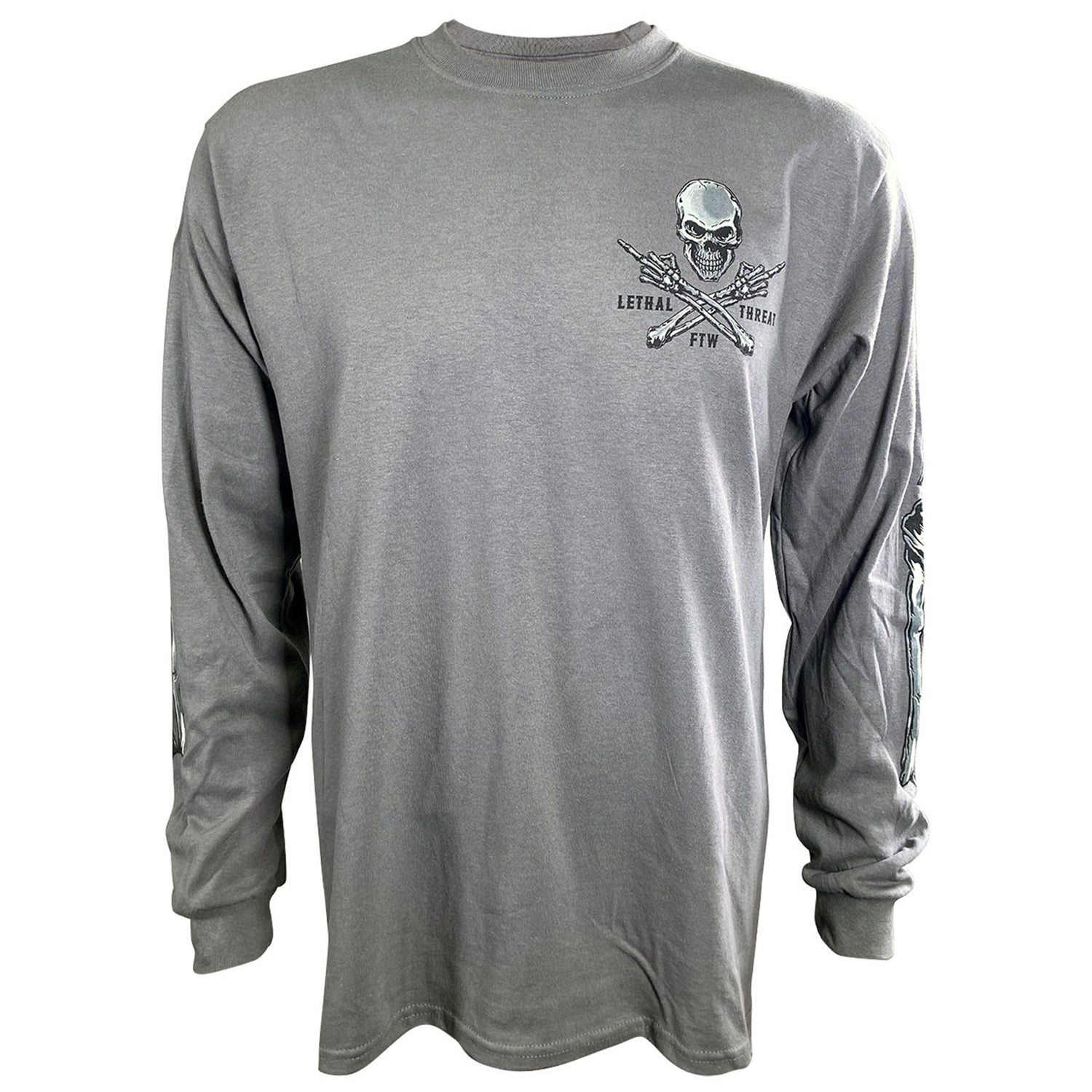 FTW Skull Gray Long Sleeve Men's Shirt – Lethal Threat