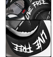 Live Fast Lightning Bolt White Trucker Style Hat