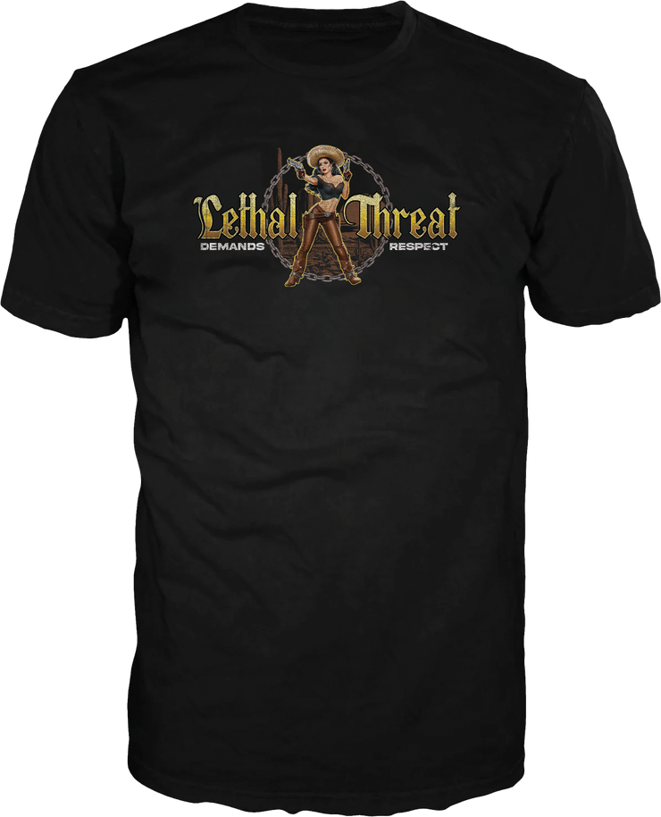 Lethal Threat Kustoms Pin-Up Girl Black Tee