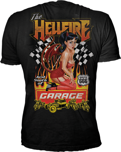 The Hellfire Garage Pin Up Girl Black Tee