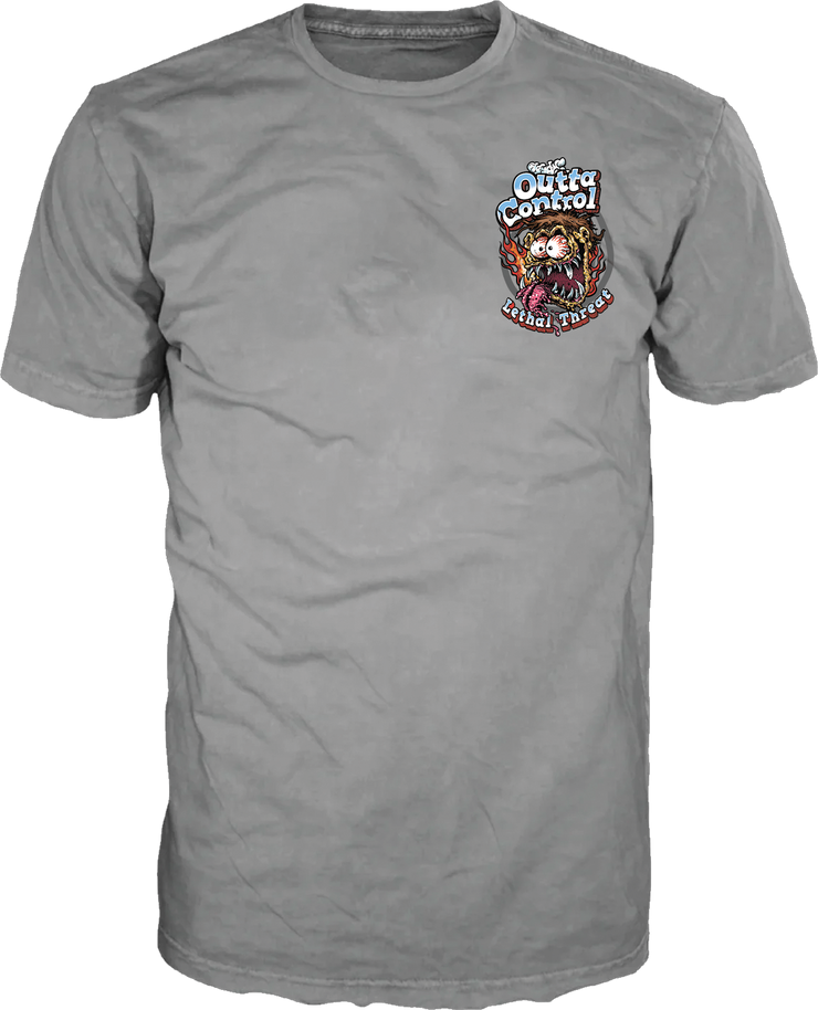 Outta Control Monster Light Gray Tee