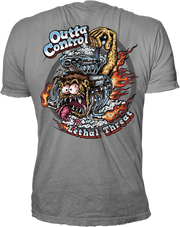 Outta Control Monster Light Gray Tee