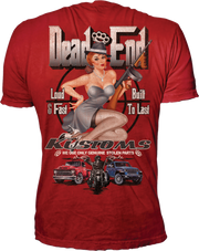 Dead End Kustoms Pin Up Girl Red Tee