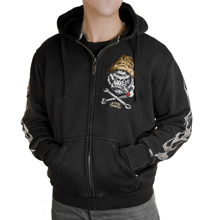 BUILD YOUR BEAST GORILLA ZIP UP HOODIE