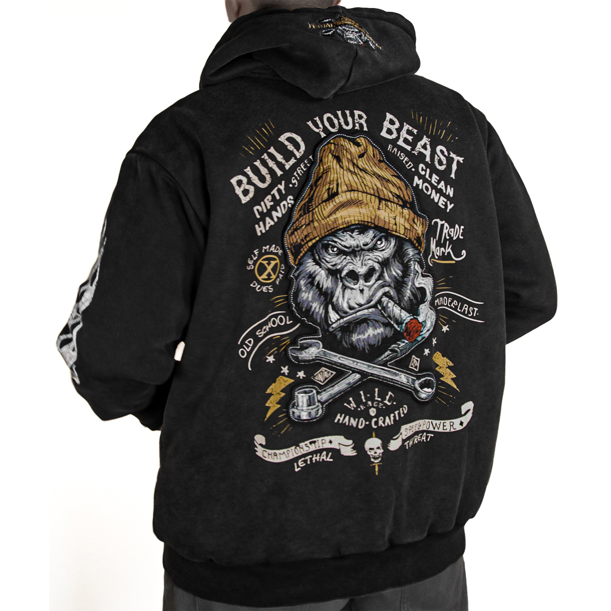 BUILD YOUR BEAST GORILLA ZIP UP HOODIE – Lethal Threat