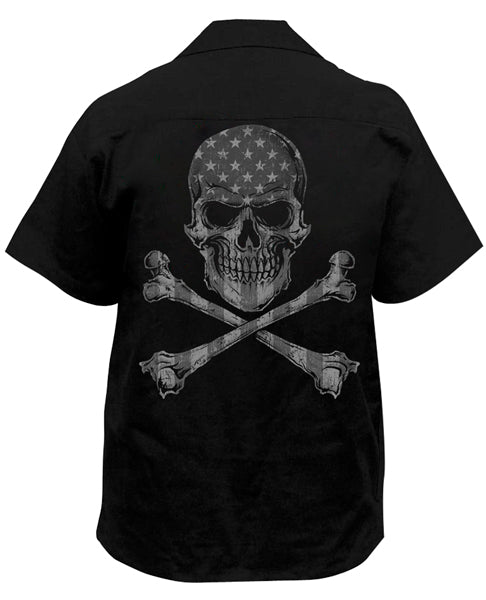 USA Skull Work Shirt / Shop Shirt