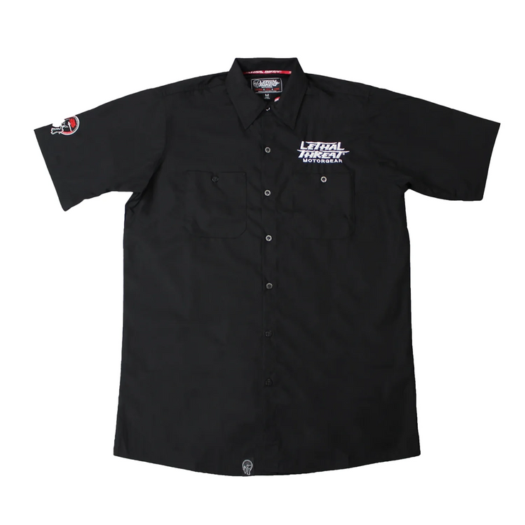 No Luck All Work Embroidered Work Shirt / Shop Shirt