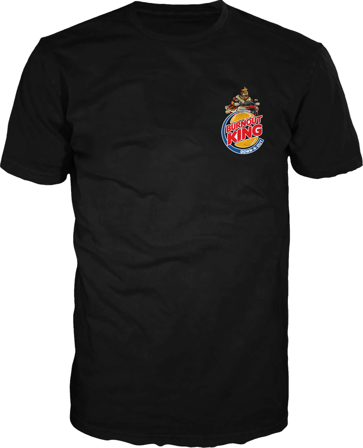 Burnout King Motorcycle  Black T-Shirt