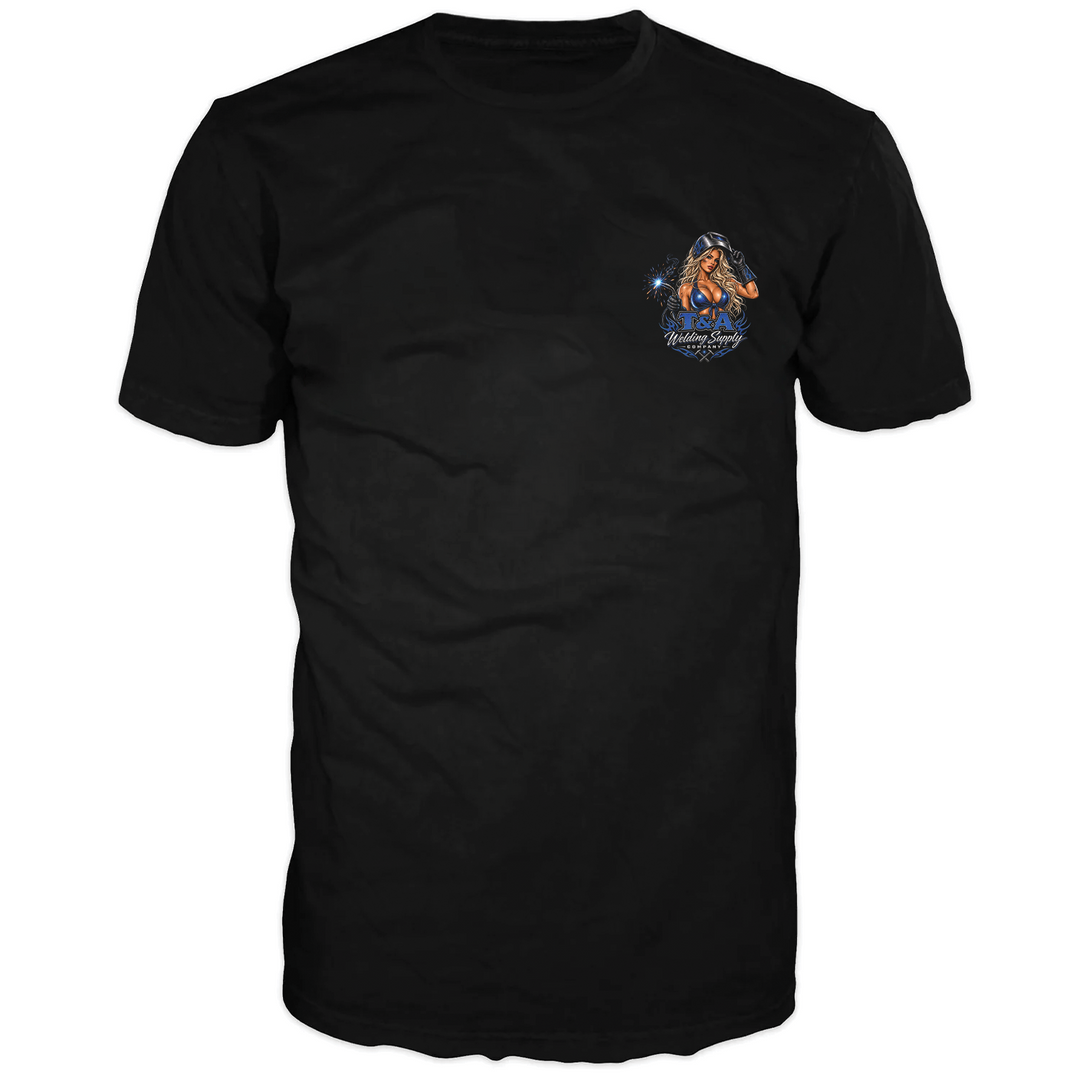 T&A Supply Blue Black Tee