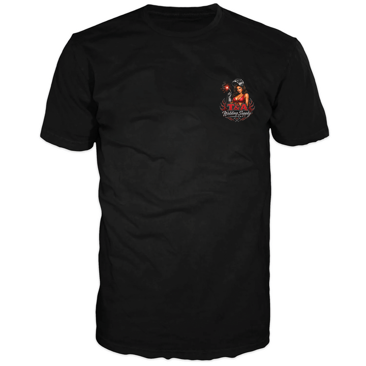 T&A Supply Red Black Tee
