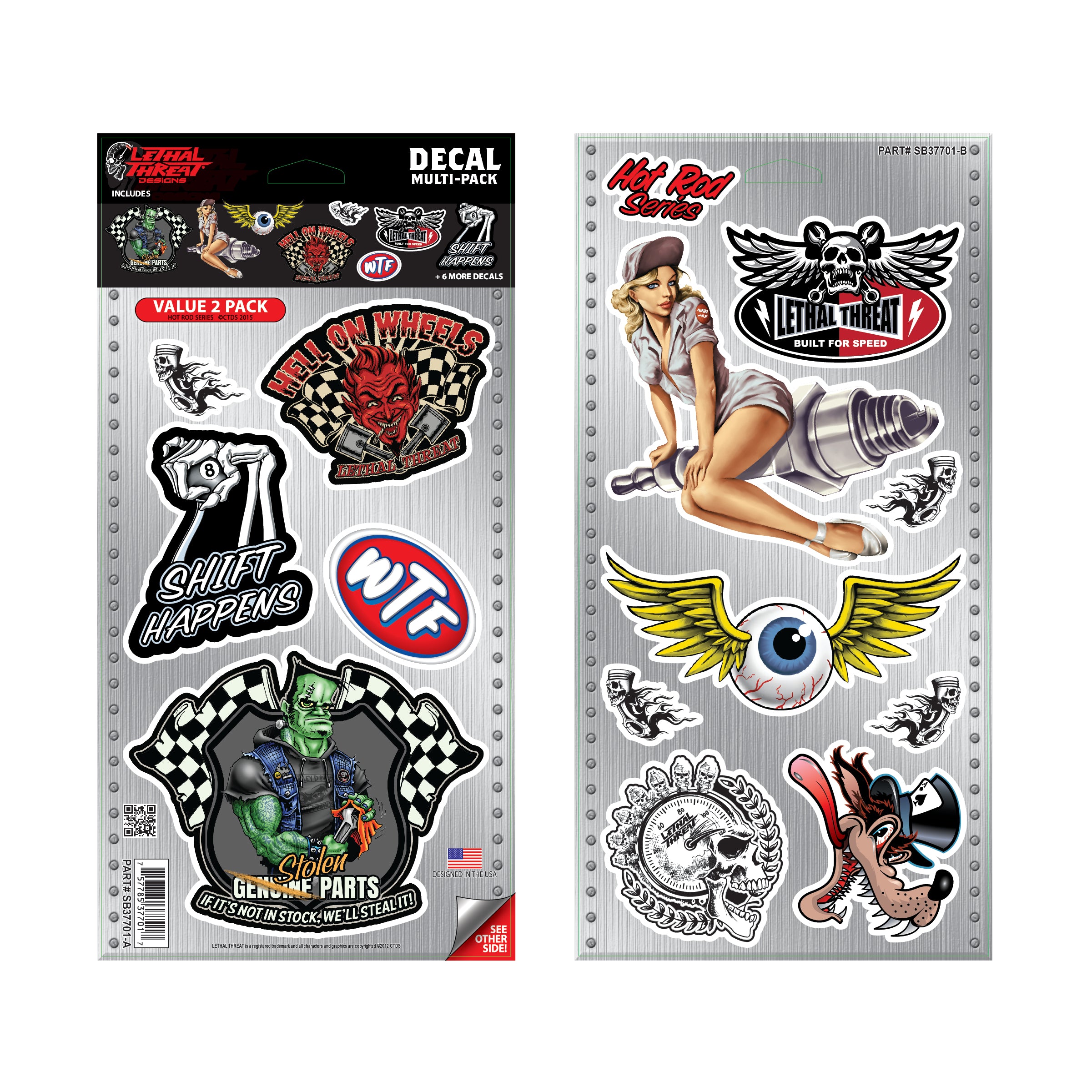 Lot Of 2 Classic Thrush Exhaust Decals – Black Racing Stickers, NHRA Rat Rod