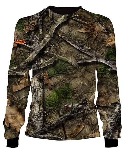 Backwoods Skull Camo Men's Long Sleeve Shirt