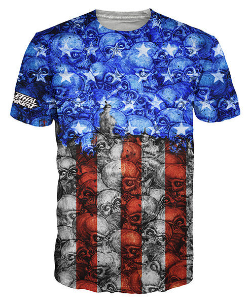 USA Skull Camo Men's T-Shirt