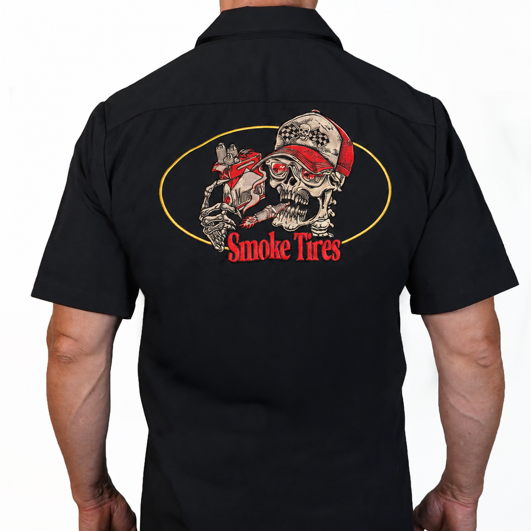 Smoke Tires Printed Work Shirt / Shop Shirt