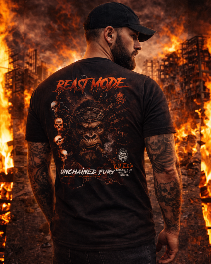 Beast Mode Gorilla Black T-Shirt