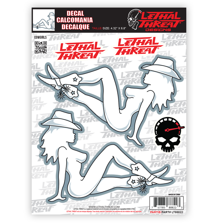 LT & RT Chrome Cowgirl Decal Set