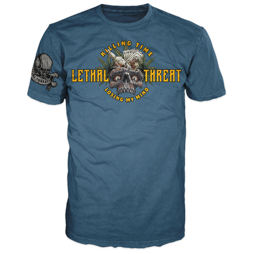 Killing Time Vintage Vintage Washed Men's Aqua Blue Tee Shirt