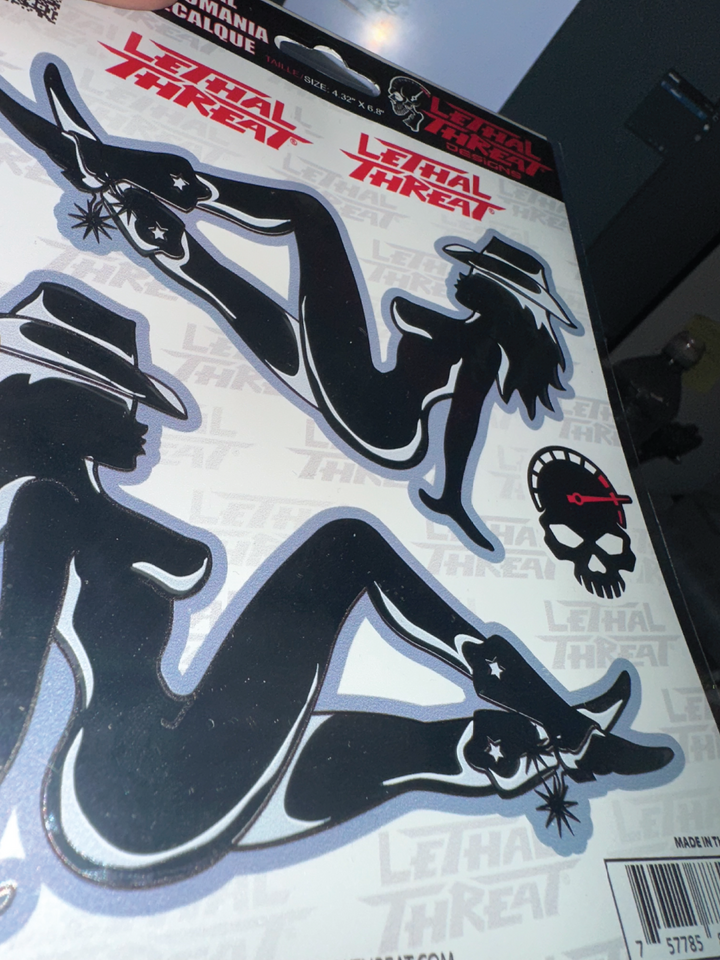 LT & RT Chrome Cowgirl Decal Set