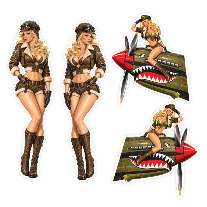 Aviation Pin Up Set Sticker Bomb Pack