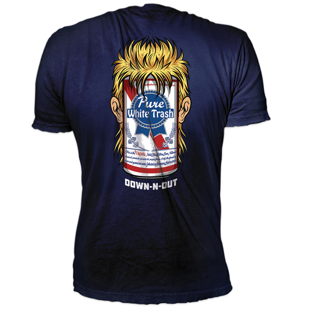 White Trash Navy Blue Tee – Lethal Threat