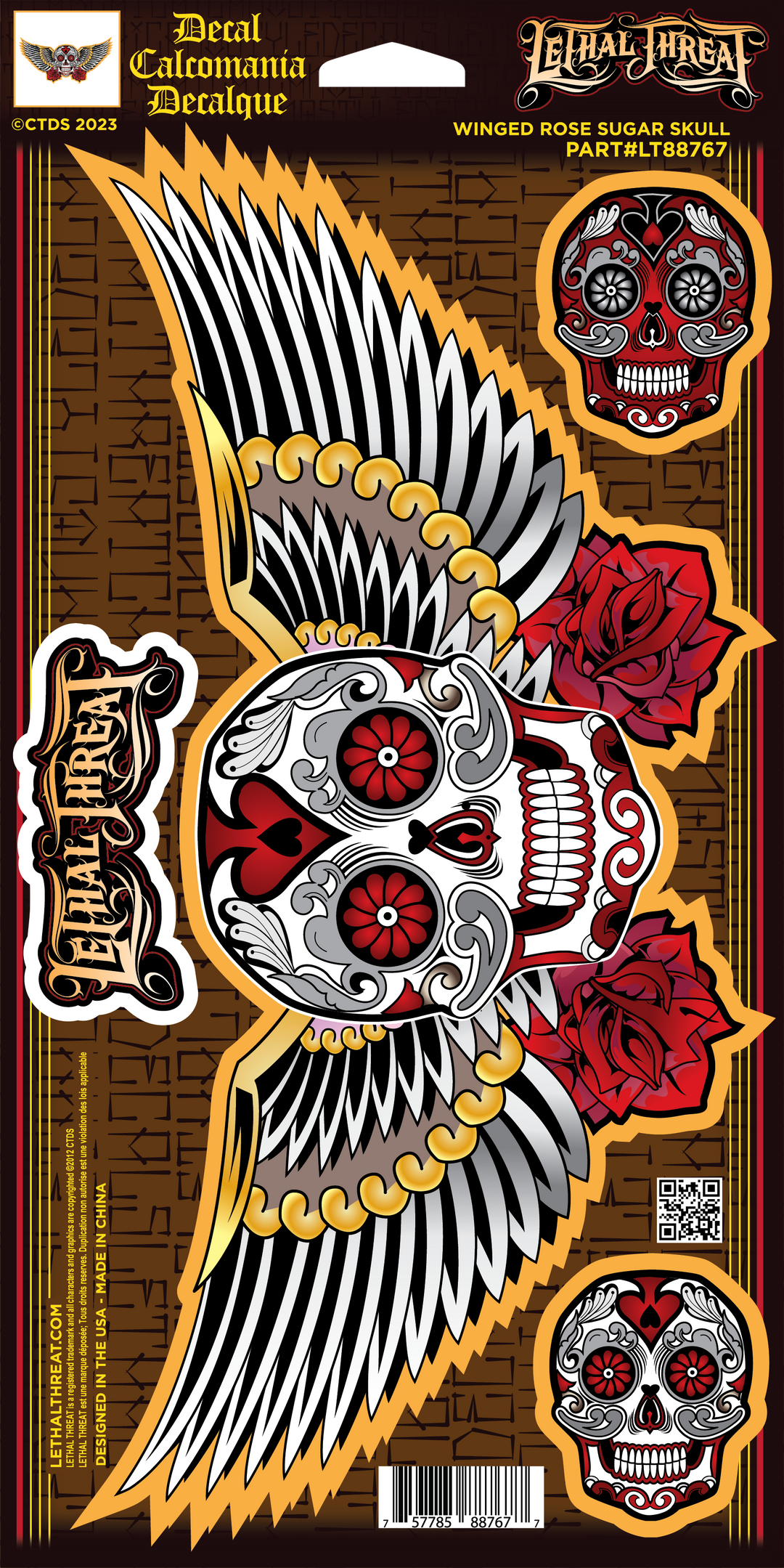 SUGAR SKULL WING DECAL – Lethal Threat