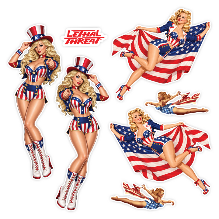USA Pin Up Set Sticker Bomb Pack