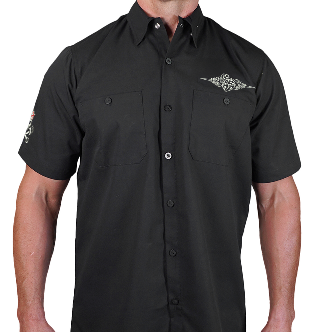Low & Loud Gorilla BLACK Embroidered Work Shirt / Shop Shirt
