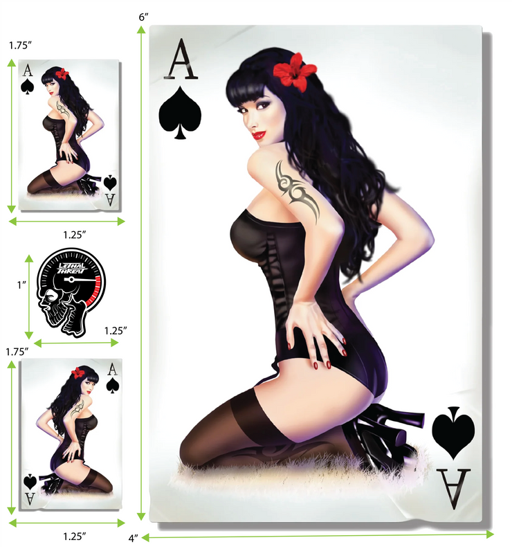 Ace of Spades Pin Up Girl Decal