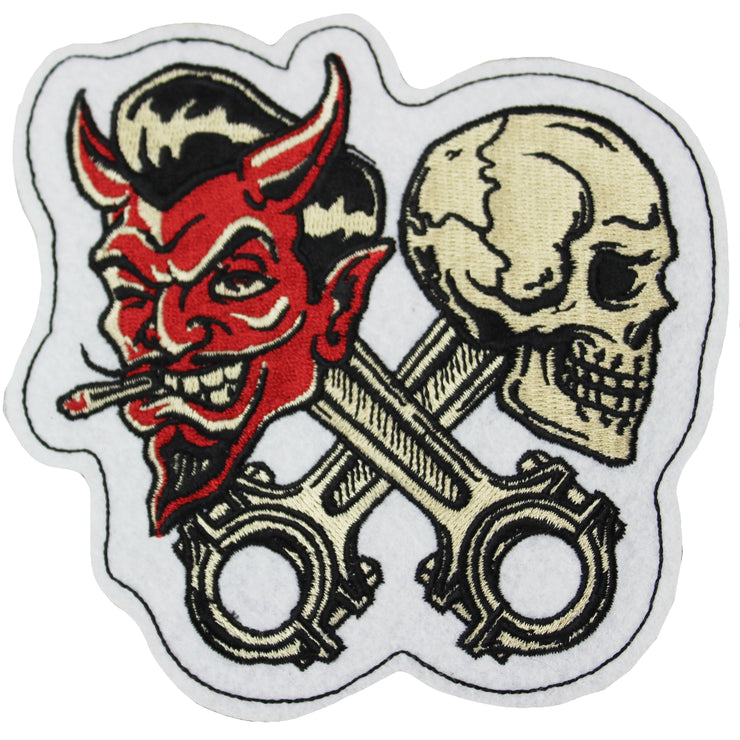 Raising Hell Skull n Devil Patch- Larger Version