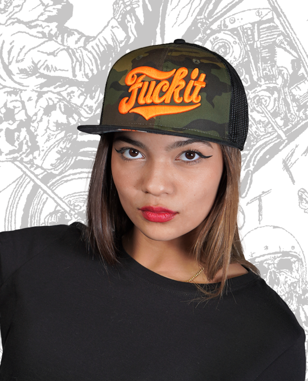 Fuck It Flat Bill Snap Back Hat