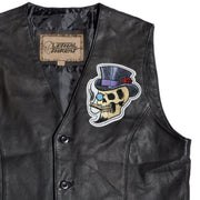 Top Hat Skull  Embroidered Patch