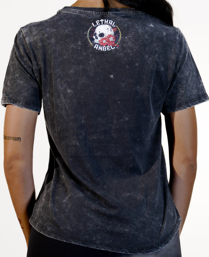 Unleashed Skull Scoop Neck Tee