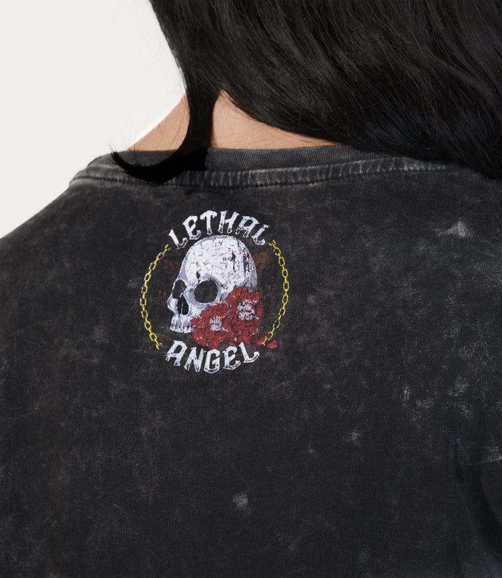Unleashed Skull Scoop Neck Tee