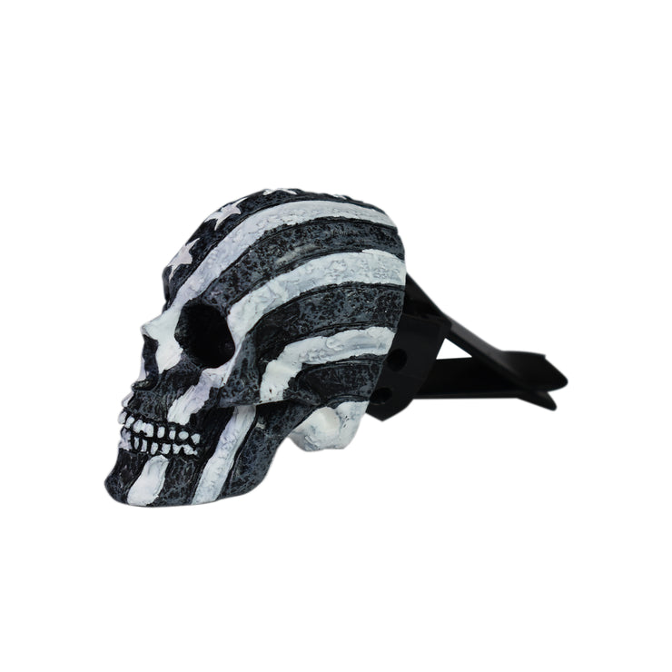 Lethal Threat 3D Grey Tactical USA Skull Vent Clip Air Freshener - New Ride Scent, AF09054