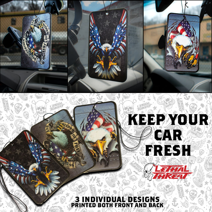 Stars and Stripes Eagle Air Freshener 3-Pack